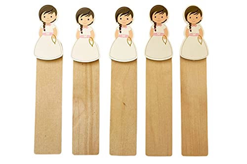 LA LLUNA ALWAYS CREATING Marcapáginas recordatorio Niña Primera Comunión Anna. Pack de 5 Unidades Cover