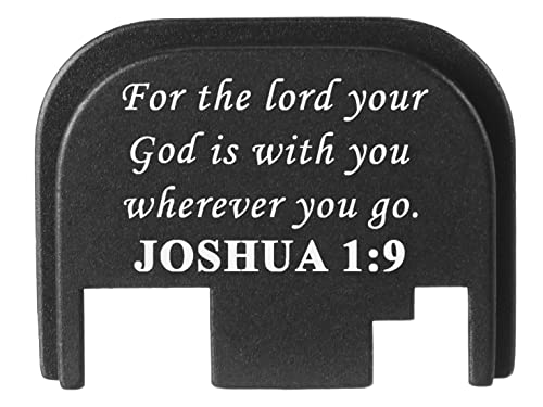 Ndz Performance Rear Slide Cover Plate For Glock Gen 1-4 9Mm .40 S&W .357 Sig 10Mm .45 Gap Laser Engraved Anodized Aluminum In Black - Bible Joshua 1:9 #TOP1