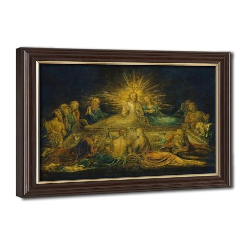 Impression sur toile The Last Cène William Blake : cadre déco murale bureau 40x61cm