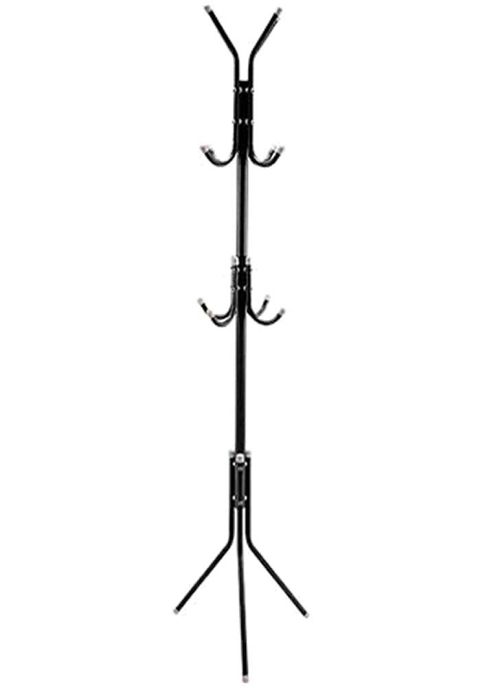 My Home Essentials® Hat Coat Stand, 12 Hooks Coat Stand Free Standing Hanger Hall Umbrella Holder Hooks Office Entryway - White, Black, Blue (Black)