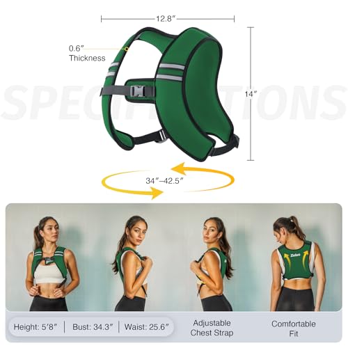 Image of ZELUS Weighted Vest, Washable Z-Fit Soft Iron Weighted Vest for Women and Men, 5 /10 /15 lb Weight Vest with Reflective Strips & Adjustable Straps, Ultra Thin Weight Vest for Gym Strength Training