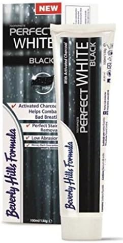 Beverly Hills Formula 130g Perfect White BLACK Charcoal Toothpaste Stains Breath by beverly hill