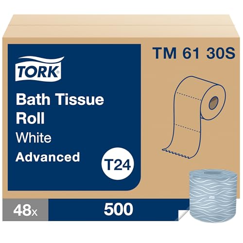 Tork Bath Tissue Roll Advanced, 500 sheets/roll, 48 rolls/case, TM6130S - image 2