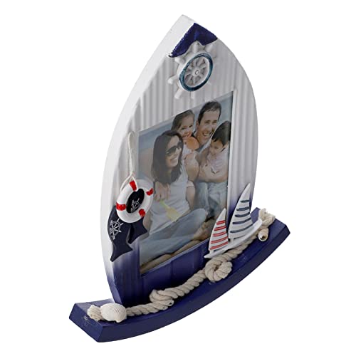 Veemoon Photo Frame Ornaments Home Decoration Retro Decor Kids Decor Nautical Photo Stand Sculptural Photo Frame Sailboat Picture Frame Plant Specimen Frame Picture Frame Ornament Gift #TOP28