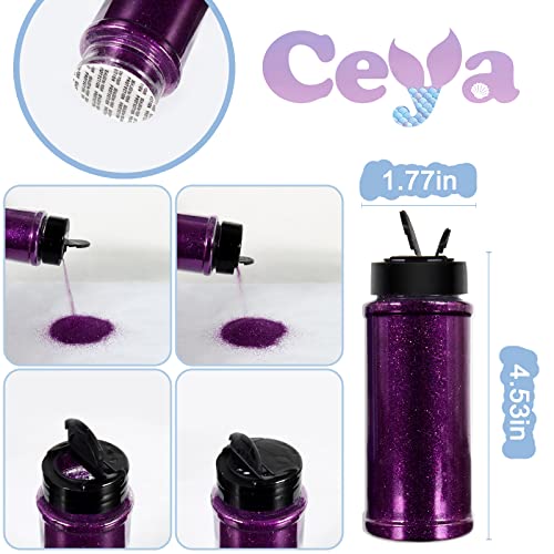 Ceya 3.5oz/ 100g Ultra Fine Glitter Powder Purple Glitter 1/128” 0.008” 0.2mm for Slime Epoxy Resin Craft Tumbler Jewelry Nail Art Festival Makeup Scrapbook Painting Wedding Cards - Image 4