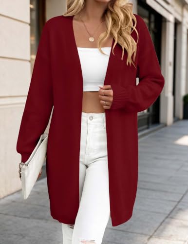 Image of Oversized Long Cardigan Sweaters for Women Cute Heart Fall Coats Outfits