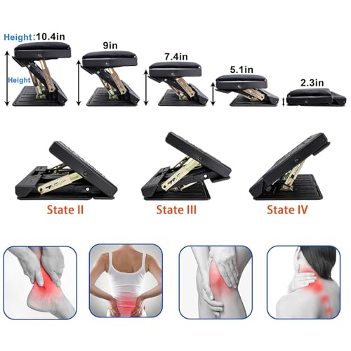 Foot Rest Under Desk Footrest: 4 Level Height Ergonomic Adjustable Footstools Folding Non-Slip Leg Rest with Massage Function Soft Footrest Pad for Car Office Home Gaming (Black) - Cosy Home Interiors Foot Rest Under Desk Footrest: 4 Level Height Ergonomic Adjustable Footstools Folding Non-Slip Leg Rest with Massage Function Soft Footrest Pad for Car Office Home Gaming (Black) - Image 4