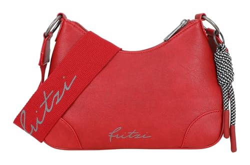 Sac à épaule bandoulière Lou Cross Red rouge foncé pour sorties urbaines