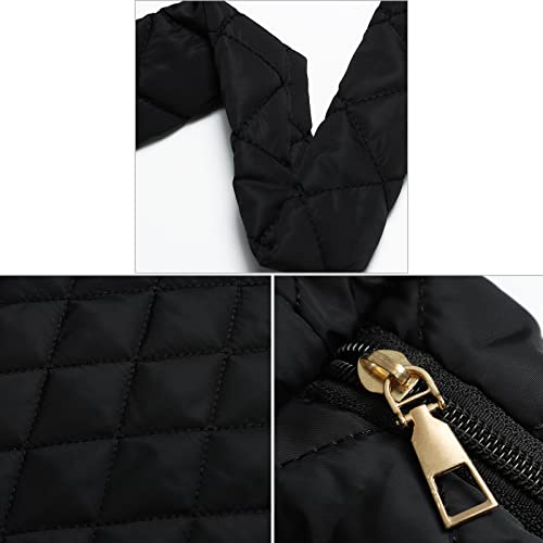 Ovida Women Large Puffy Tote Bag Quilted Down Cotton Padding Shoulder Bag Winter Warm Lightweight Handbag With Zip #TOP4