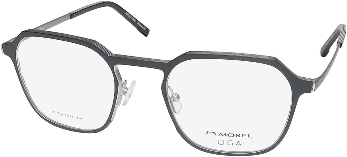 MOREL Oga 10194o Titanium Metal Eyeglass Frame/Glasses Contemporary Mens Eyewear No Allergy