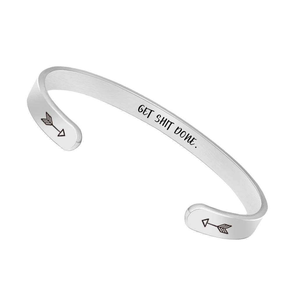 BtysunBracelets for Women Mothers Day Bracelet Gifts from Daughter Inspirational Gifts for Women Graduation Gifts for Her Motivational Birthday Cuff Bangle Friendship Personalized Mantra Jewelry…
