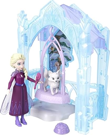 Mattel Disney Frozen Muñeca pequeña de Elsa y Conjunto de Juego Invernal con Animales, Figuras de Zorro y pájaro, tobogán y Accesorios, Escondite Helado de Animales de Elsa Storytime Stackers, JFG29 | Ya disponible en tu tienda friki favorita! En mundofriki.es!