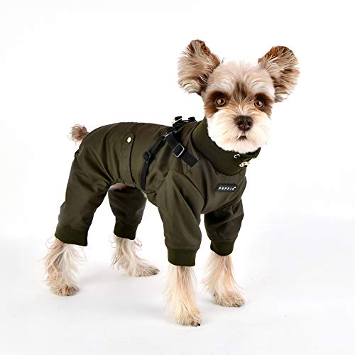 Puppia PLSD-JP1663-KH-L Garnet Pet Coat, Khaki, Large - Image 4