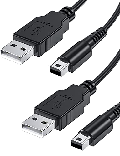 Ladekabel für Nintendo 3DS, Mellbree 2 Stück Ladekabel für Nintendo 3DS / 3DSXL / DS/DSI /2DS / 2DS XL 1A schwarz
