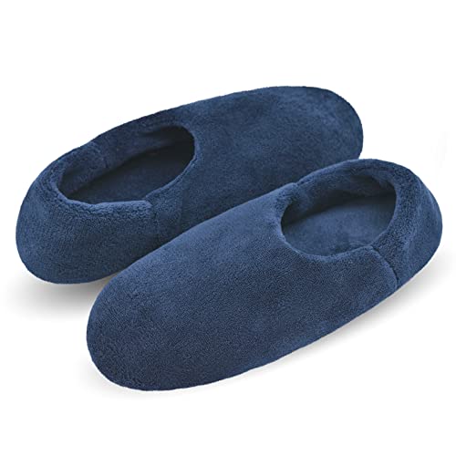 Image of Keyela Unisex Gripper Slipper Socks, Fleece Lined Winter House Slippers | Plush fuzzy warm indoor winter footwear Universal winter sock slippers fit men and women