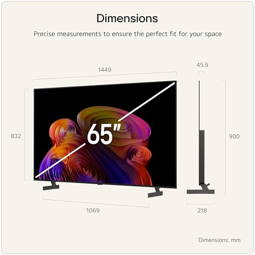 LG OLED AI B6 65-inch 4K Smart TV - OLED65B6ELC (α8 AI Processor 4K Gen3, 120Hz (VRR 120Hz), Dolby Vision, Dolby Atmos, FILMMAKER MODE™ [Model year 2026]