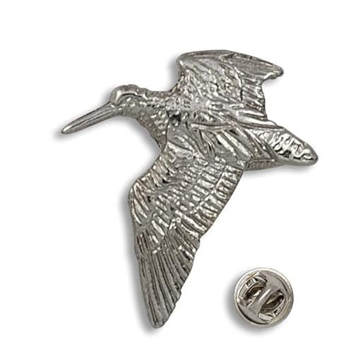Pin para cazadores, regalo ideal para un cazador, pin de una GARZA, tamaño, 2,5 x 4 cm Caza, Pesca, Camping, Outdoor, Supervivencia y Bushcraft + Portabotellas de regalo