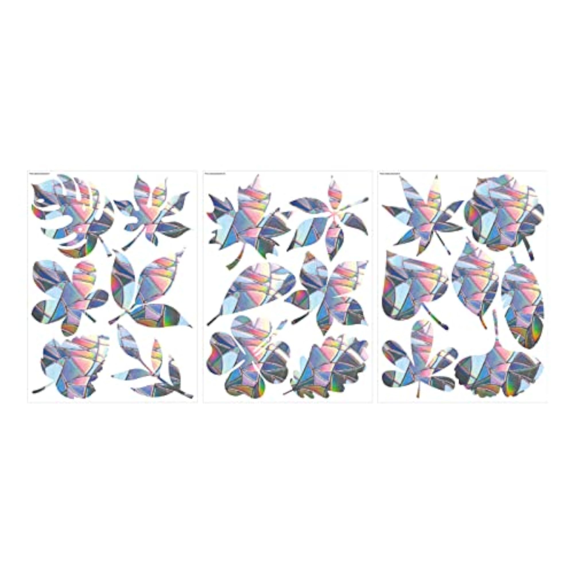 Rainbow Leaves Theme Window Clings Removable PVC Stickers