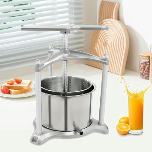 Double-Barrel Cider Press | High Juice Yield, Easy to Clean, Low Noise | Perfect for Home Brewing & Fruit Juicing, Durable & Efficient Design