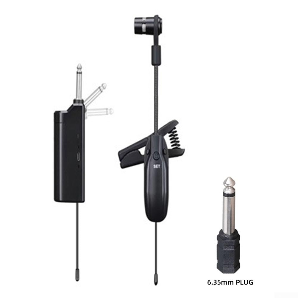 SPORTARC Sassofono Microfono Ricevitore Trasmettitore Per Sax Tromba 6.35 Spina 3.5mm (W7 F1)