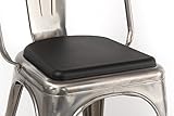 Metal Chair, Stool Cushion for Kitchen or Bar. Rounded Back by Cush
