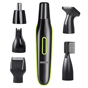 5-in-1 Trimmer, USB Rechargeable Eyebrow and Facial Hair Trimmer, Waterproof Electric Eyebrow Trimmer, for Home, Bathroom, Travel, Work Commuting Razor