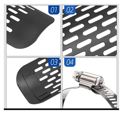 Protector térmico universal de escape para silenciador de moto diámetro 50-70 mm 2