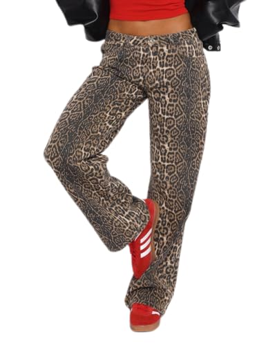 Women's Low Rise Wide Leg Pants Baggy Jeans