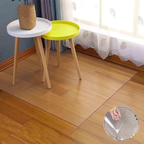Tapete rectangular transparente para silla de escritorio, duradero y grueso, fácil de deslizar en suelos duros, tapete pequeño de plástico para silla rodante debajo del escritorio (120 x 160 cm)