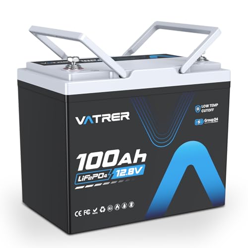 Image of 12V 100Ah Mini (Group 24) Lithium LiFePO4 Battery, Built-in100A BMS, Low Temperature Protection,1280Wh Energy 5000+ Cycles for RV, Boat, Camping, Off-Grid, Solar Energy System