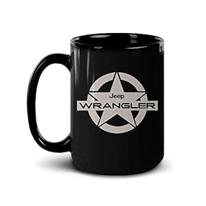 Jeep Wrangler Star Graphic Black Mug – 15 oz