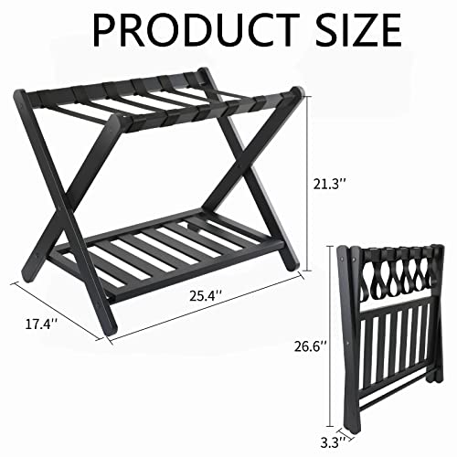 Ylzenobia Luggage Rack, Folding Luggage Rack For Guest Room, Bedroom, Hotel, With Shoe Shelf… #TOP6