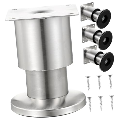 Patas ajustables de acero inoxidable para muebles pack de 4 unidades soporte resistente 2