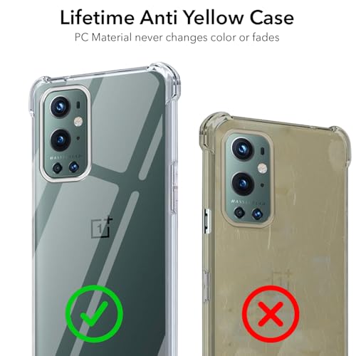 Image of Jkobi Back Cover for OnePlus 9 Pro (Shockproof Crystal Clear Anti Yellow Case | Drop & Camera Protection | Hard Polycarbonate)