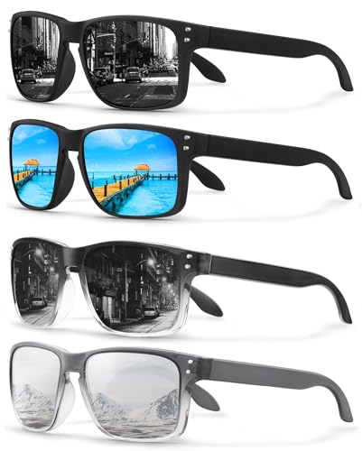 Image of KUGUAOK Polarized Sports Sunglasses for Men Driving Cycling Fishing Sun Glasses 100% UV Protection Goggles