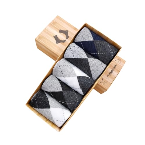 5 Pairs Fashion Cotton Crew Socks for Men Women Soft Breathable Casual Comfortable Multi-Color Socks Set2
