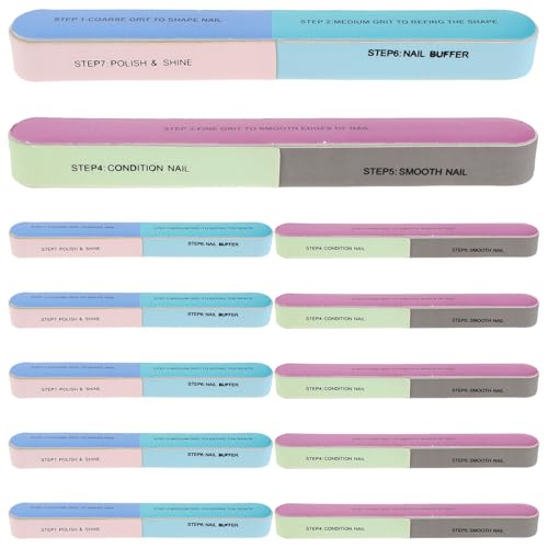 MERRYHAPY 20 Piezas Bloques Pulidores de Uñas Caras Multifunción para Brillo Profesional Kit Compacto y Resistente para Cuidado de Uñas Casa y Salón