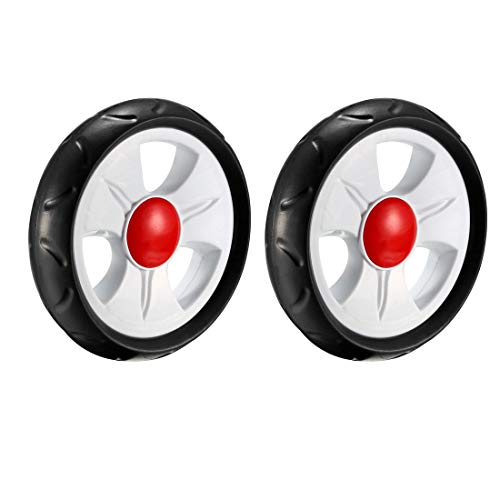 sourcing map Plastic Swivel Pulley Wheel 134mm/5.27inch Dia Single Wheel 6mm Mounting Hole Dia, 2pcs