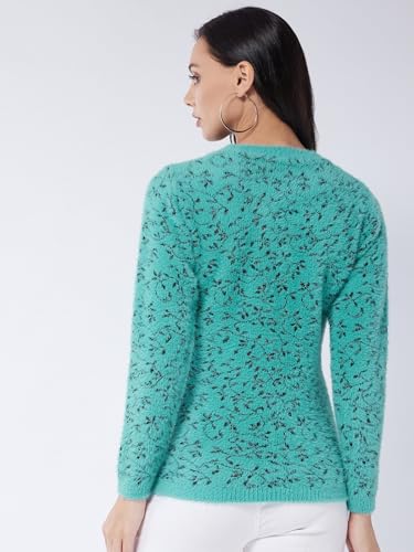 Image of Modeve Women Flower Print Sweater for Winters||Winterwear||