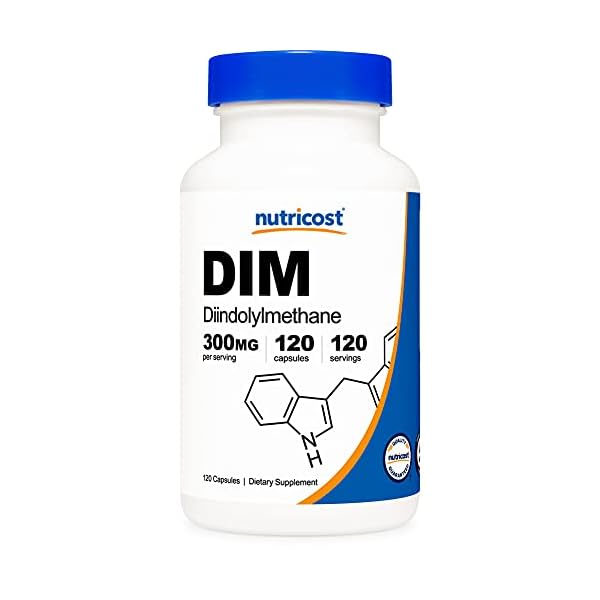 Nutricost-DIM-Diindolylmethane-Plus-BioPerine-300mg-120-Vegetarian-Capsules-Up-to-4-Month-Supply-Max-Strength-DIM-Supplement Nutricost DIM (Diindolylmethane) Plus BioPerine 300mg, 120 Vegetarian Capsules - Up to 4 Month Supply, Max Strength DIM Supplement