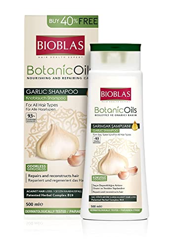 Bioblas Knoblauch Sparset l Schwarzer Knoblauch Shampoo 1000ml + Knoblauch Shampoo 500 ml