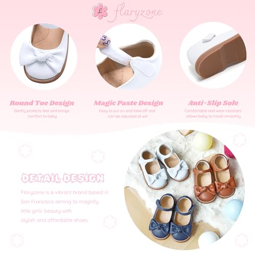 Image of Flaryzone Toddler Little Girl Mary Jane School Uniform Oxfords Flat Dress Shoes