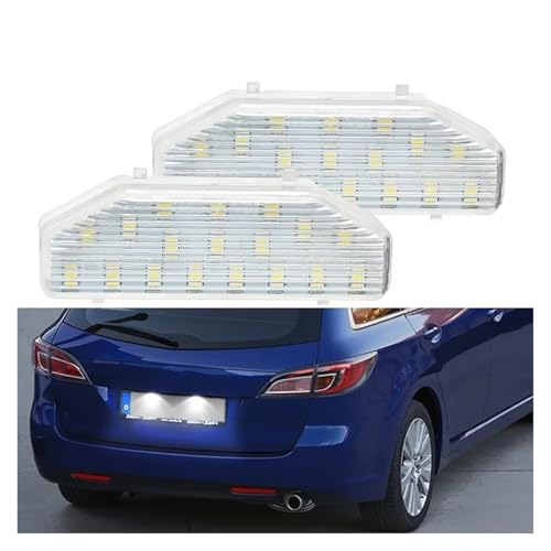 Luz LED matrícula trasera para Mazda RX-8 2004-2012 bombilla placa auto 3