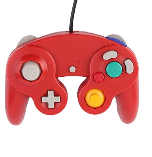 DARLINGTON & Sohns 2 manettes Noir Rouge + câble d'extension pour Manette Nintendo Game Cube Noir Extension GC câble Nintendo Wii
