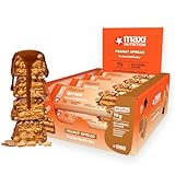 MaxiNutrition Peanut Spread Protein Waffle Bar, 26% Eiweiß, 192 kcal, (12 Eiweißriegel x 39g), Ohne Zuckerzusatz