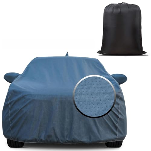 Image of for Nissan Magnite 100% Waterproof Car Cover for All Weather Protection with Mirror Pockets, Soft Cotton Lining, Triple Stitched with Adjustable Belt Bottom Elastic to Secure Fit