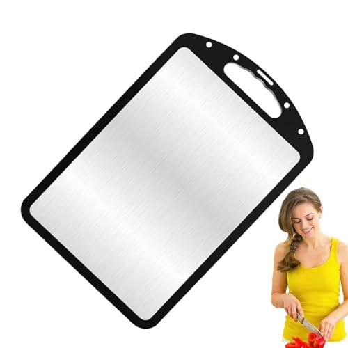 Tablas de cortar para cocina, tabla de cortar de doble cara con ranura para jugo, tabla de cortar carne, tabla de cortar verduras con mango para frutas y verduras