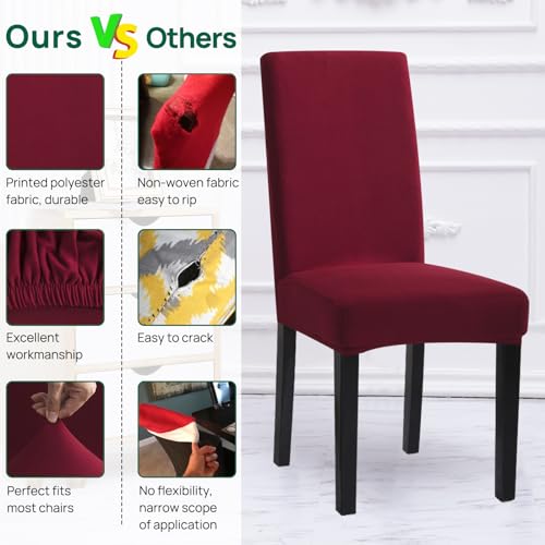 Chair Covers 2 Red ,Stretch Dining Chair Covers - Image 4