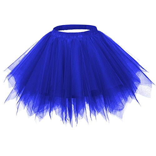Ellames Women's Vintage 1950S Tutu Petticoat Ballet Bubble Dance Skirt Royal Blue M #TOP5