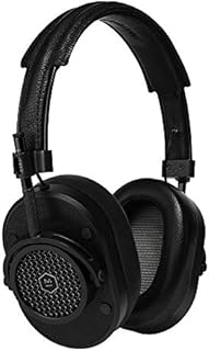 Master & Dynamic MH40 Over-Ear Headphones with Wire - Noise Isolating with Mic Recording Studio Headphones with Superior Sound Black Metal/Black Leather